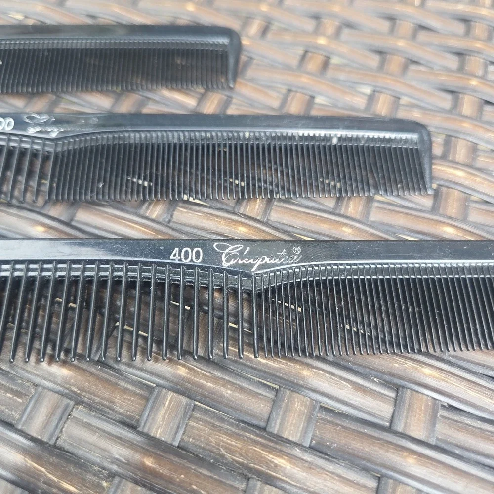 Vintage Black Cleopatra Styling Combs #400 Lot Of Three